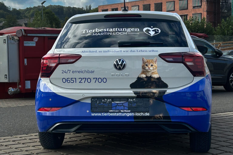 Der VW Polo von Hinten foliert